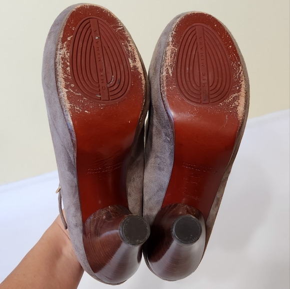 ANTHROPOLOGIE CHIE MIHARA SUEDE MARY JANE HEELS 8.5 - Picture 7 of 10